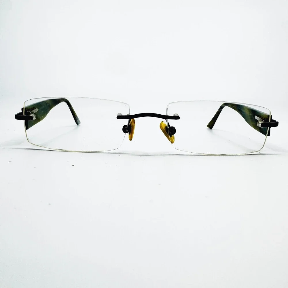 Marchon Airlock 2 Eyeglasses Mens Brown Rimless AL800/50 011 51-18-140